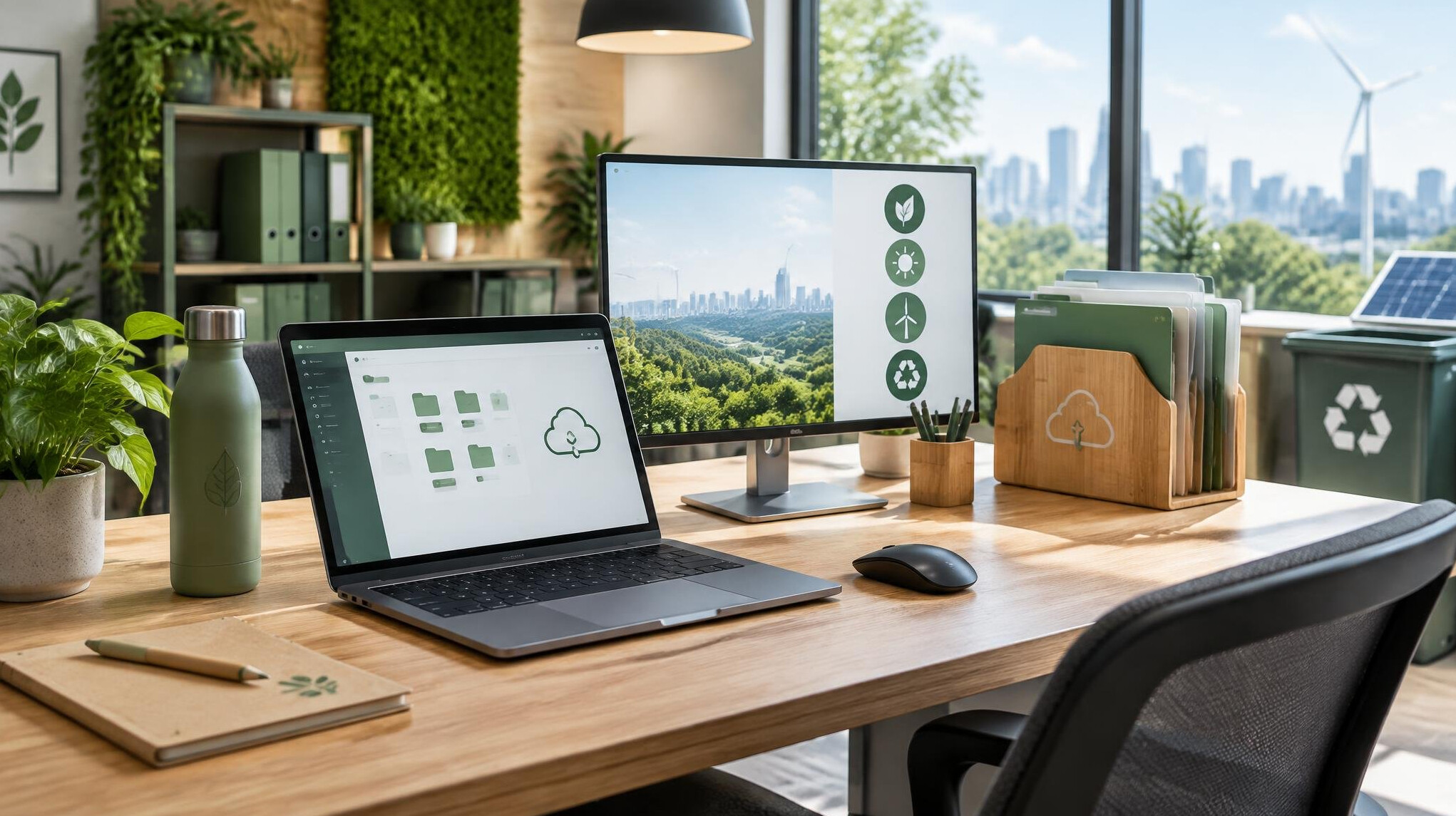 eco friendly workspace