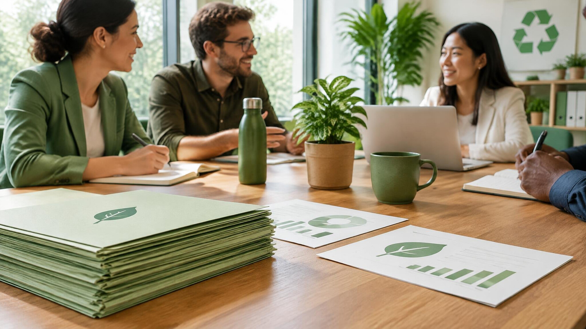 eco friendly office meeting