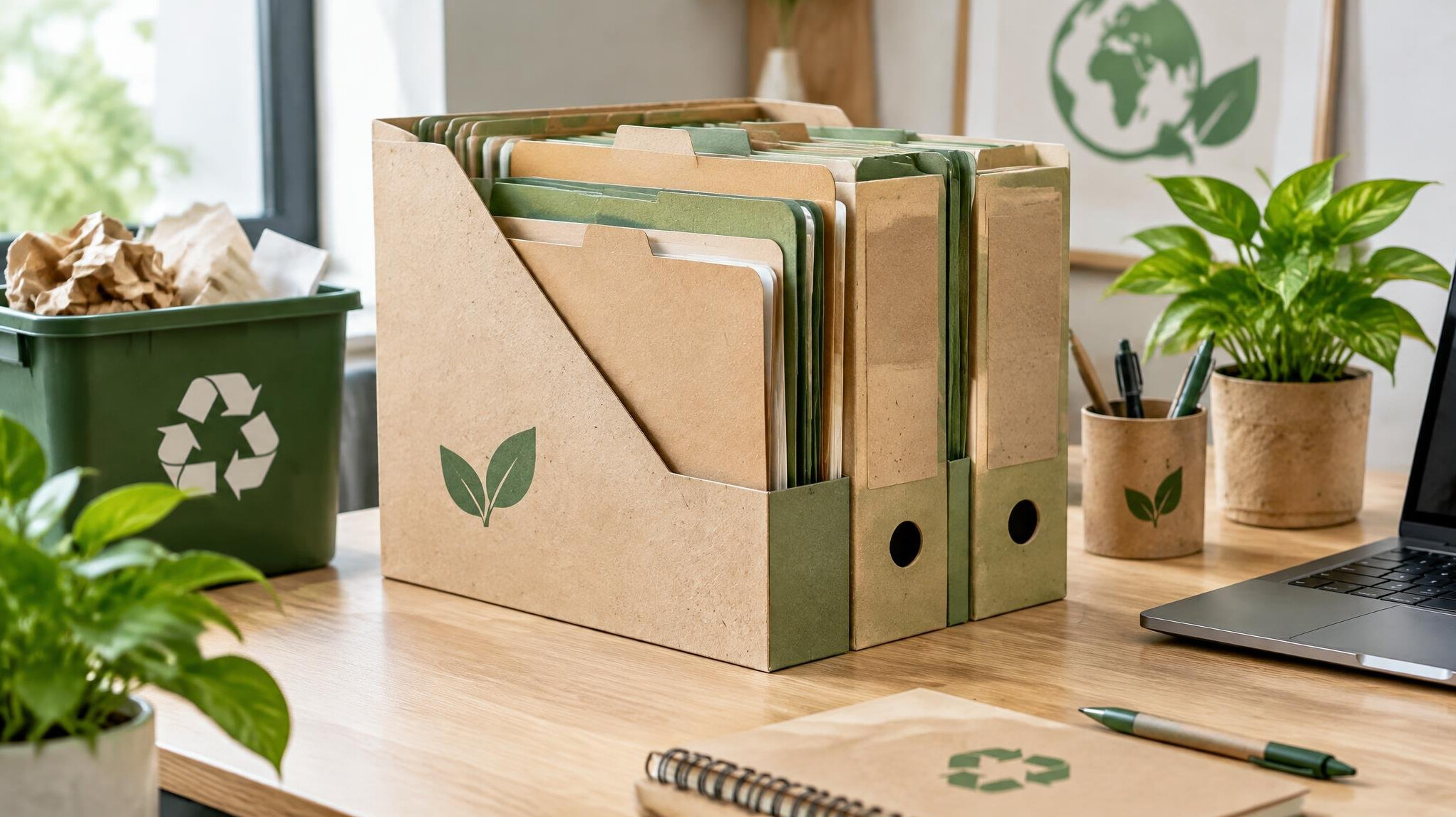 recycled paper files