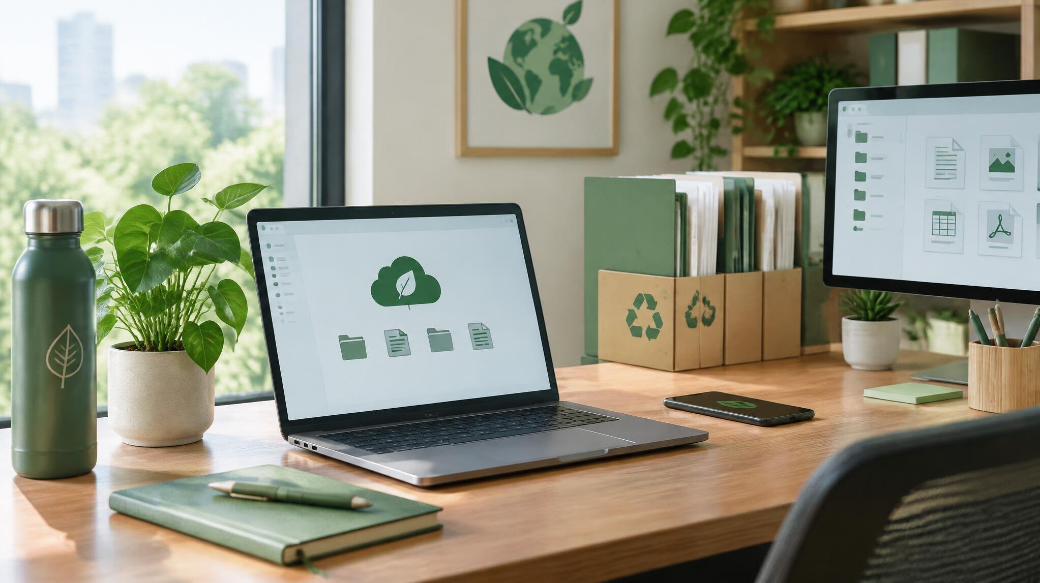 eco friendly office setup